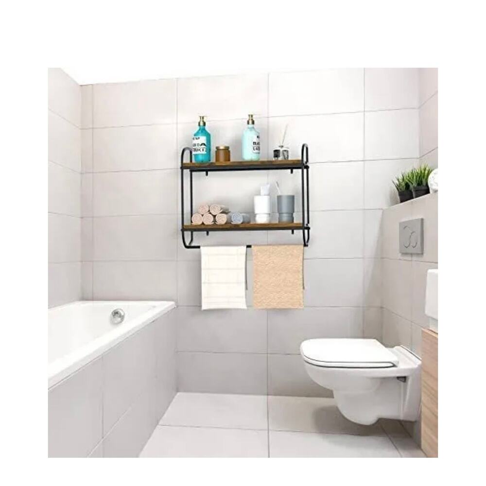 2 Piece Tiered Shelf with Towel Bar New In Box